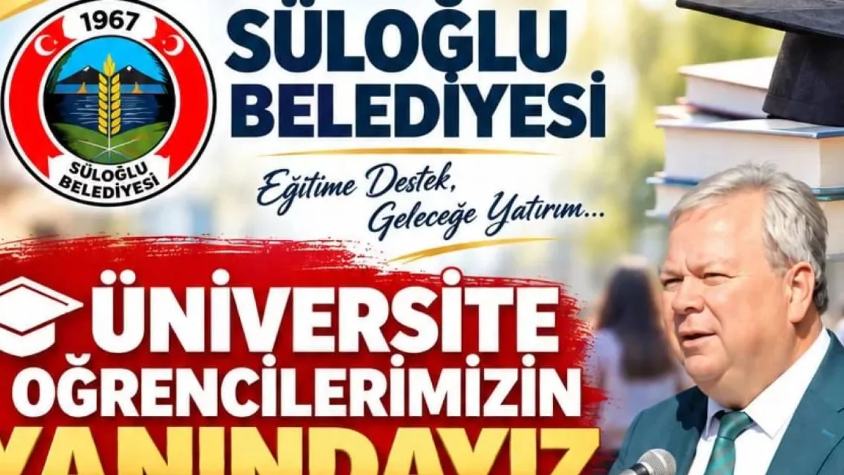 Süloğlu Belediyesi, üniversite öğrencilerine eğitim desteği sunuyor.