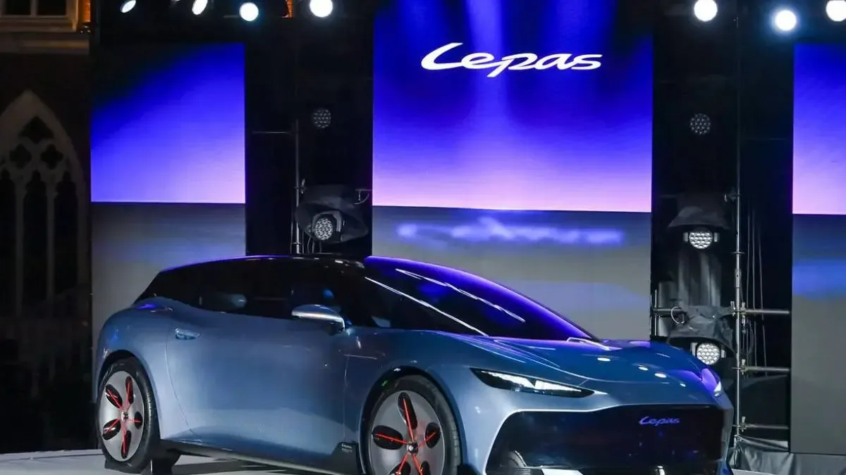 Chery'nin yeni konsept modeli Lepas Aura Wuhu'daki etkinlikte sergilendi.