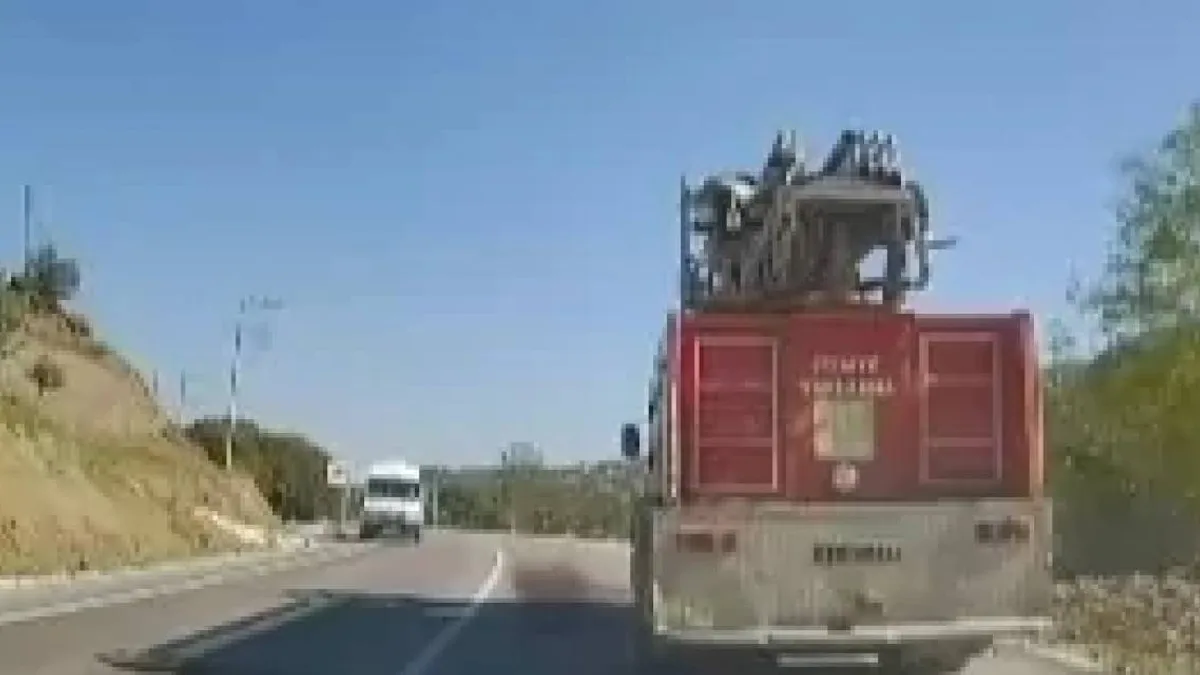 Yığılca'da itfaiye aracının yola çıkışı sürücüleri kızdırdı