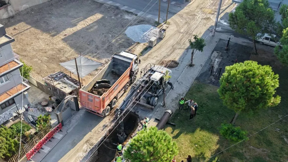 Manisa'nın Kazım Karabekir Mahallesi'nde taşkın sorununa kalıcı çözüm