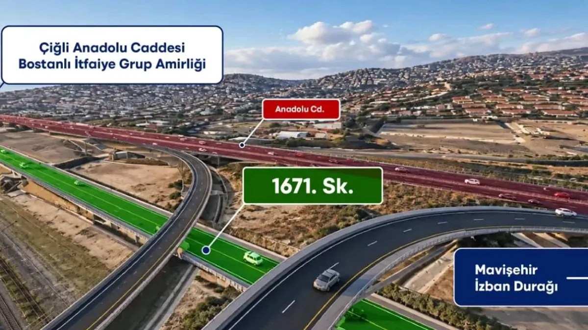 İzmir'de çiğli ve karşıyaka'yı buluşturan yeni yol
