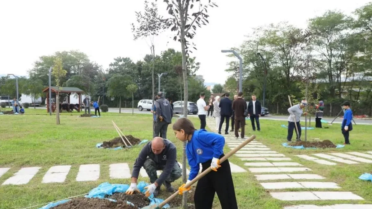 Ordu'daki öğrenciler, melet park'ta ağaç dikim etkinliği gerçekleştirdi