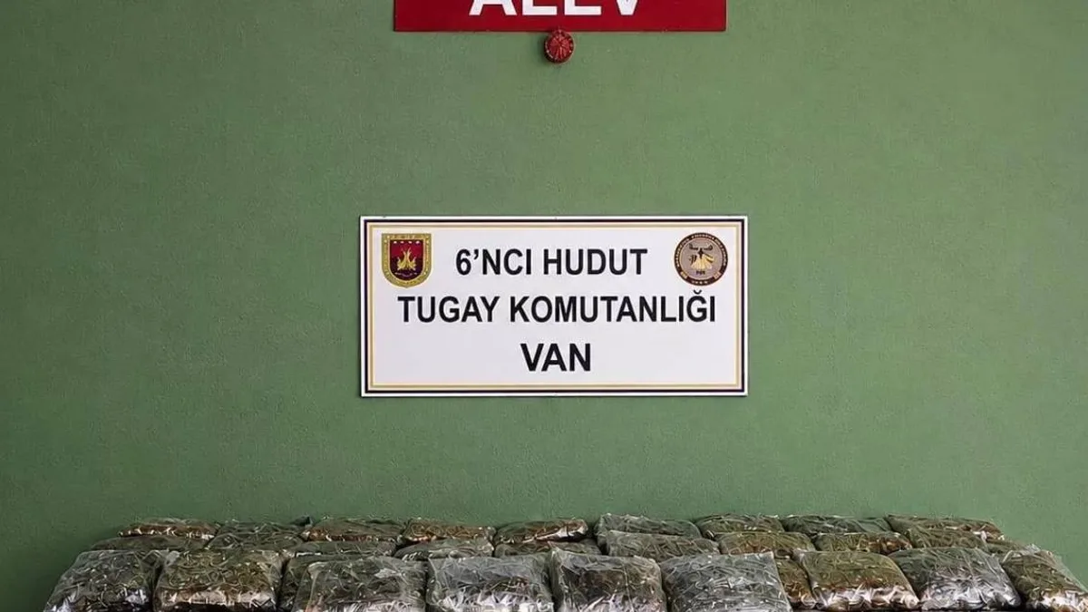 Van hudut hattında ele geçirilen uyuşturucu madde.