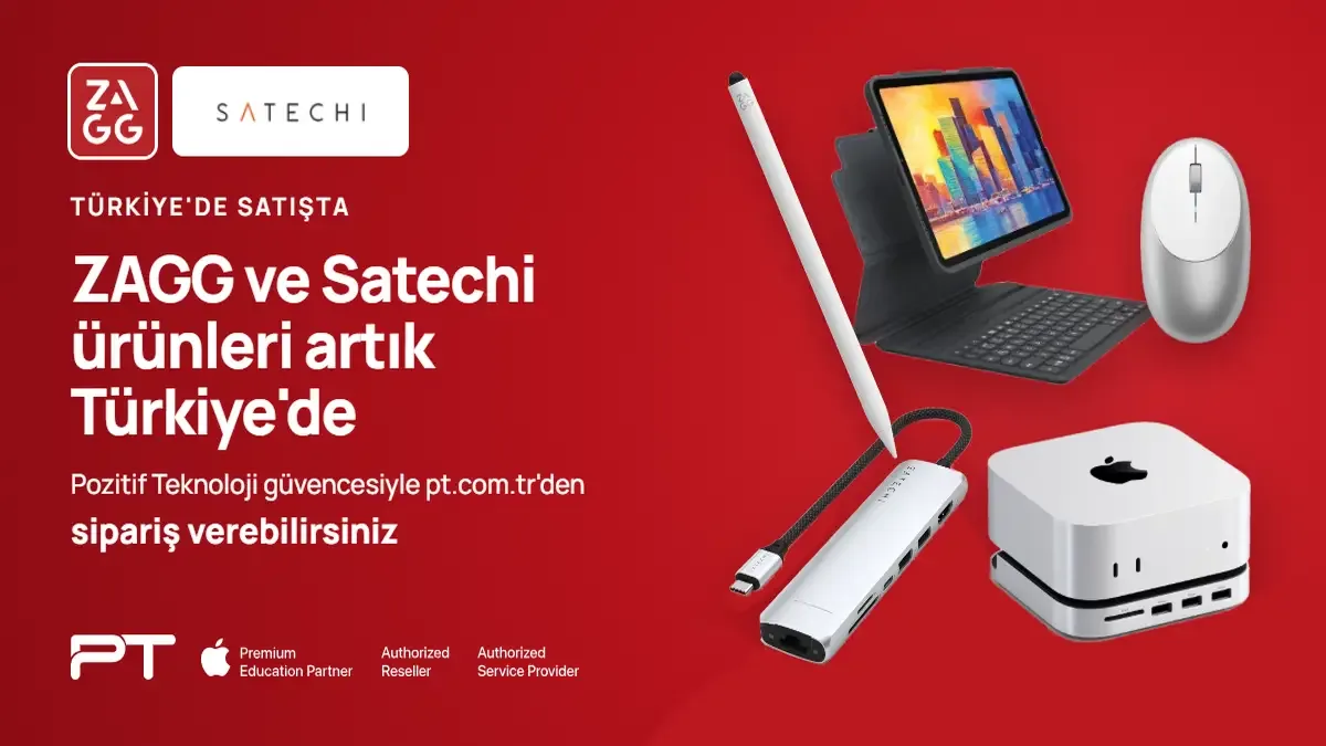 ZAGG & Satechi Türkiye’de! Apple Aksesuarları Pozitif Teknoloji Güvencesiyle pt.com.tr'de.