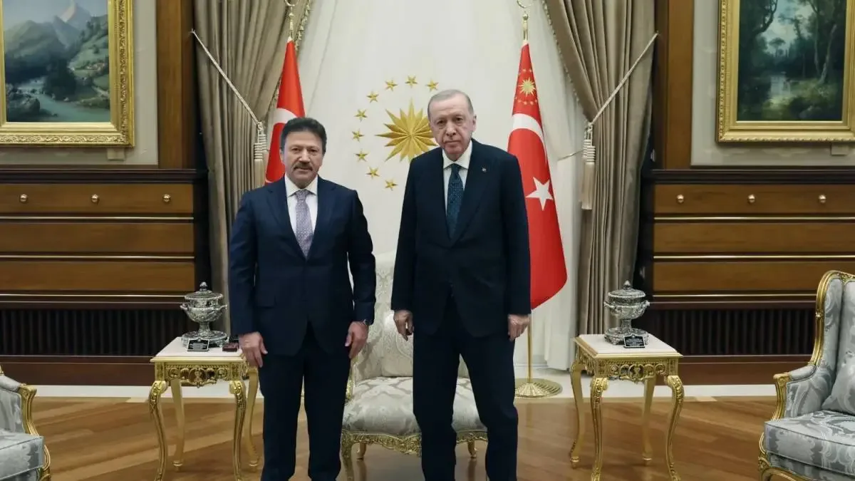 Cumhurbaşkanlığı Külliyesi'nde gerçekleştirilen esnaf toplantısı.