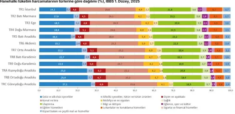 İstanbul'un hanehalkı harcamaları yüzde 25,6 oranında gerçekleşti - Detay Görsel 2