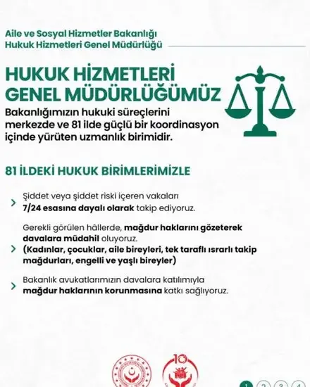 Şiddet mağdurlarına hukuki destek 81 ilde sağlanıyor - Detay Görsel 2