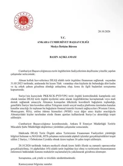 Ankara merkezli DEAŞ operasyonunda 14 gözaltı - Detay Görsel 1