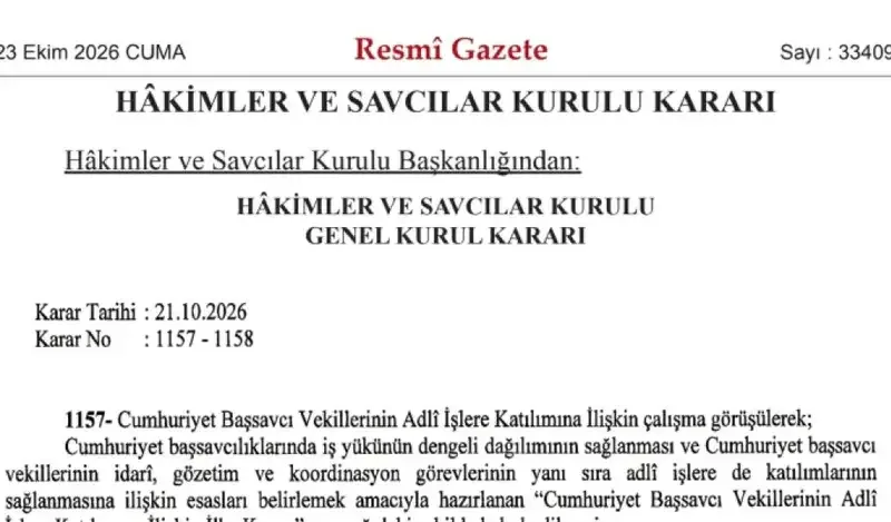 Yargıda yeni düzenleme ile başsavcı vekilleri adli işlere katılacak - Detay Görsel 1