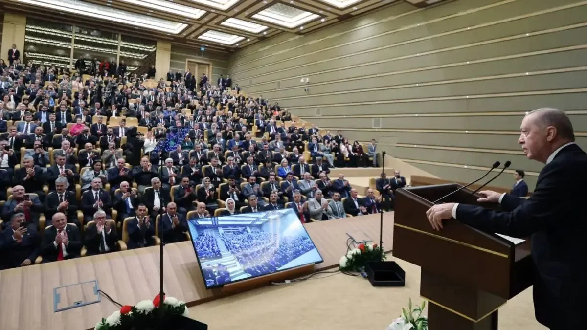 Cumhurbaşkanı Erdoğan, muhtarlarla bir araya geldi.