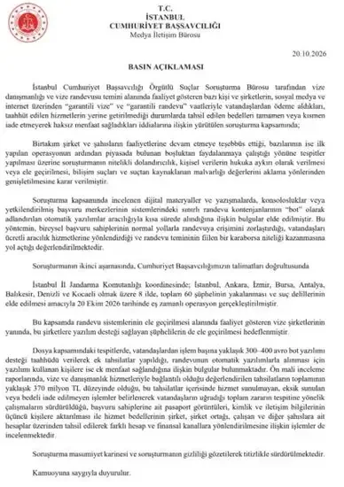 Vize dolandırıcılığı soruşturmasında 370 milyon TL mercek altında - Detay Görsel 1
