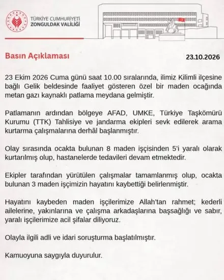 Zonguldak'ta maden faciasında 3 işçi hayatını kaybetti - Detay Görsel 2