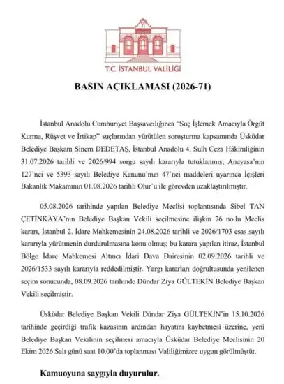 Üsküdar'da yeni başkan vekili seçimi tarihi belirlendi - Detay Görsel 1