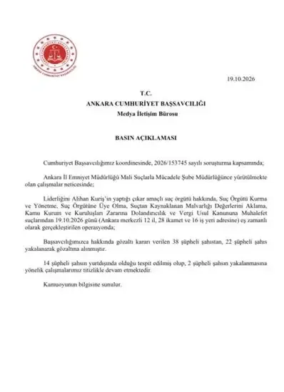 Alihan Kuriş suç örgütüne yönelik operasyonlar - Detay Görsel 1