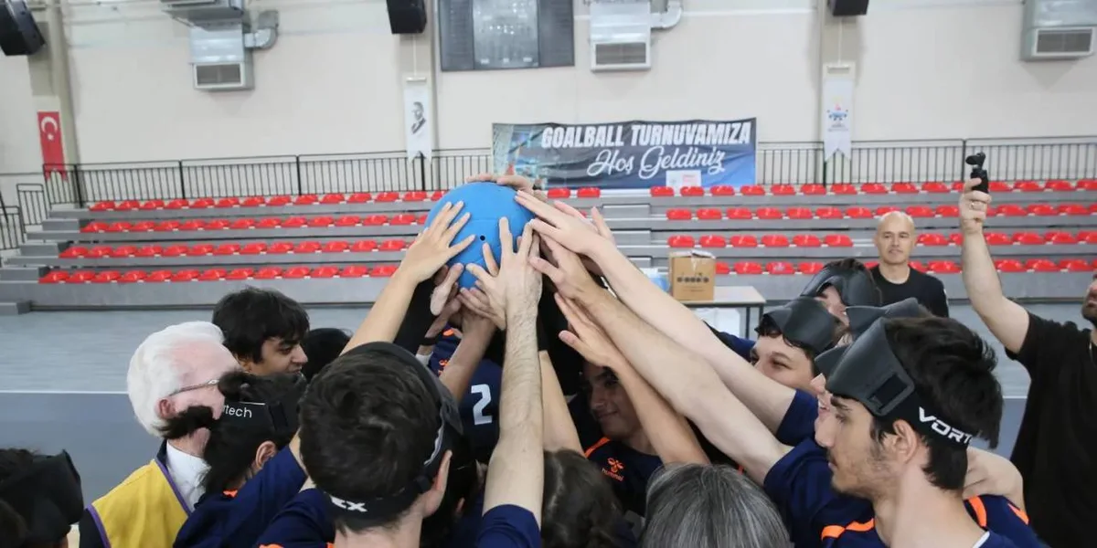 5. Geleneksel Goalball Turnuvası'ndan bir görüntü.