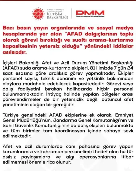AFAD dalgıçları görev bırakmadı, açıklama yapıldı - Detay Görsel 1