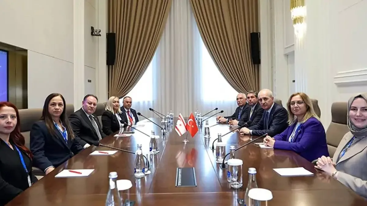 TBMM Başkanı Numan Kurtulmuş, KKTC Cumhuriyet Meclisi Başkanı Ziya Öztürkler ile görüşme gerçekleştirdi.
