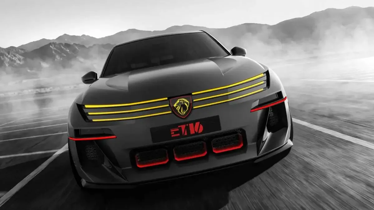 Peugeot E-T16 Concept, 2026 Paris Otomobil Fuarı'nda sergilendi.