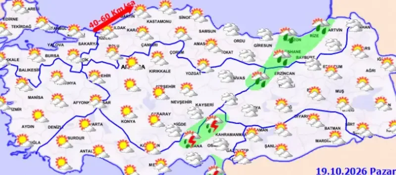 19 Ekim 2026 hava durumu raporu - Detay Görsel 2