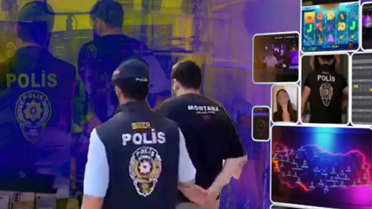 Yasa dışı bahis şebekesine yönelik düzenlenen operasyondan bir görüntü.