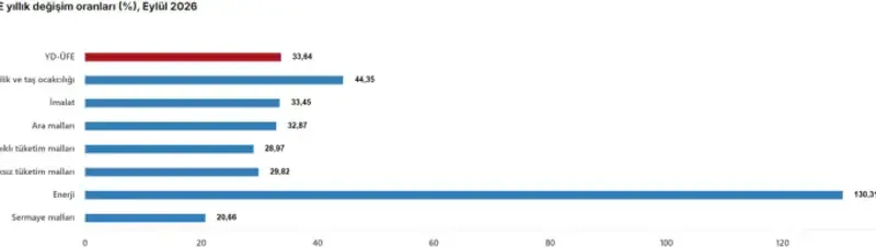 YD-ÜFE Eylül'de yüzde 33,64 arttı - Detay Görsel 2