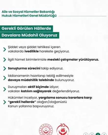 Şiddet mağdurlarına hukuki destek 81 ilde sağlanıyor - Detay Görsel 1