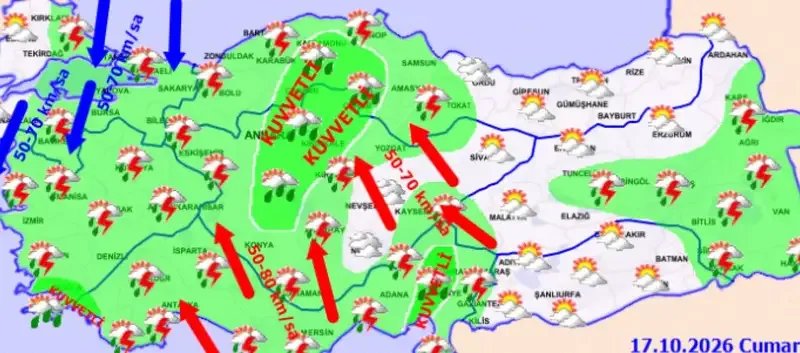 Meteoroloji'den sağanak ve fırtına uyarısı - Detay Görsel 1
