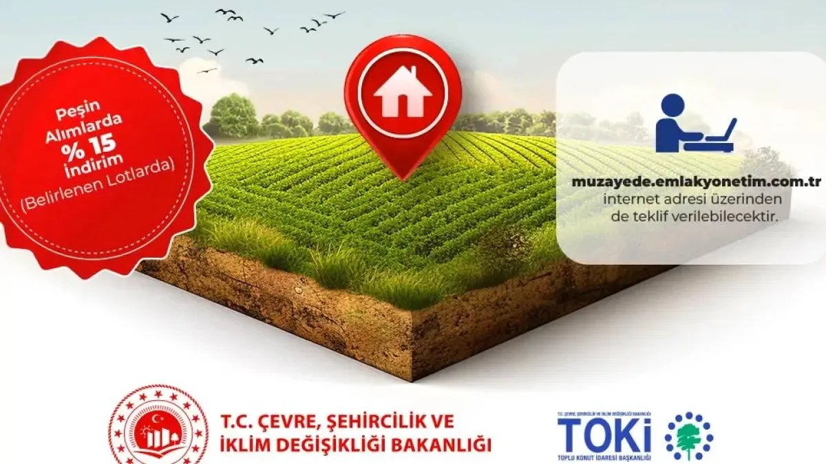 TOKİ, 61 ilde toplam 725 arsayı satışa çıkaracak.