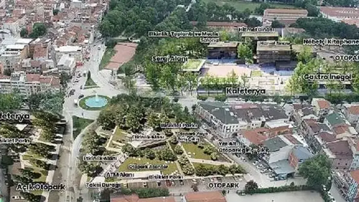 İnegöl'ün Merkezi 390 Araçlık Otoparkla Nefes Alacak