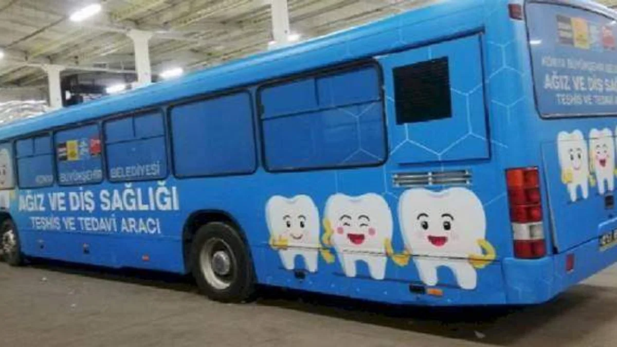 Depremzedeler için mobil diş aracı