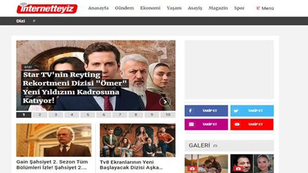 Dizi Haberleri Sitesi Sayesinde En Çok İzlenen Dizileri Takip Edebilirsiniz!
