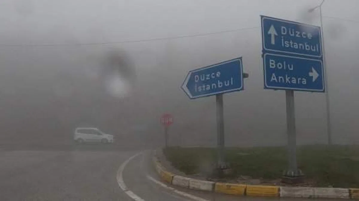 Bolu Dağı'nda sağanak ve yoğun sis etkili oluyor