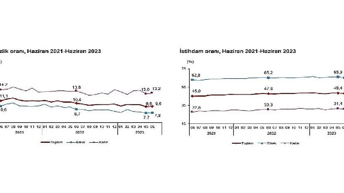 TÜİK: Mevsim etkisinden arındırılmış işsizlik oranı %9,6 seviyesinde gerçekleşti