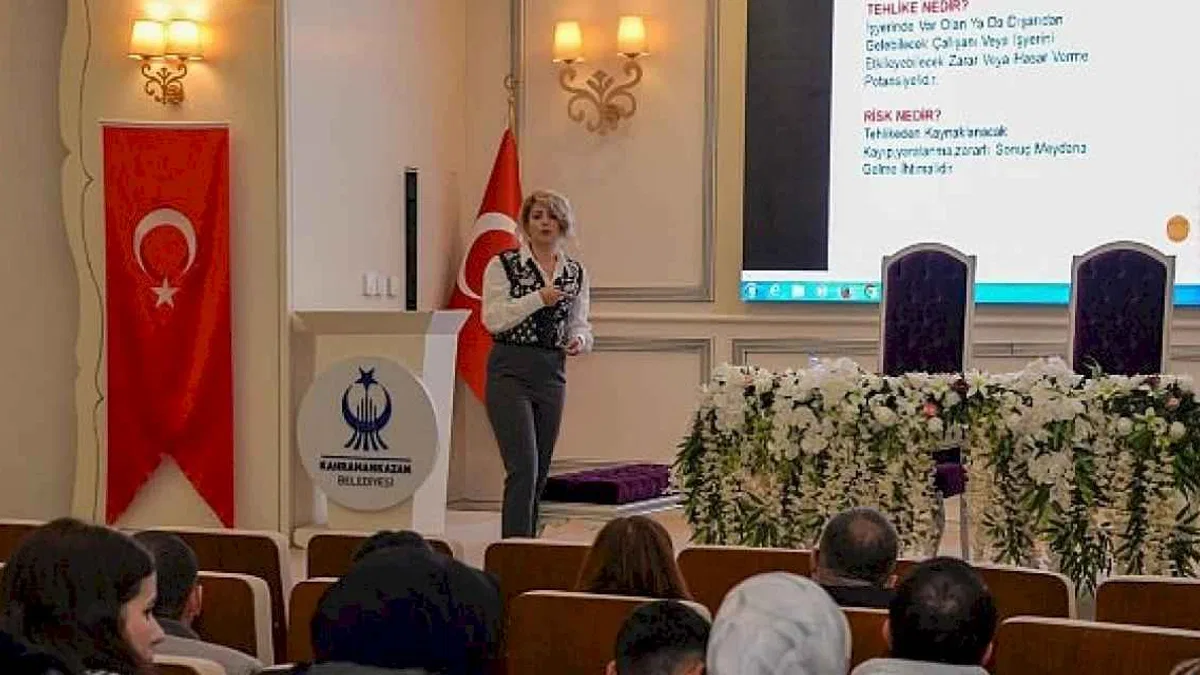 Personele iş sağlığı ve güvenliği eğitimi.