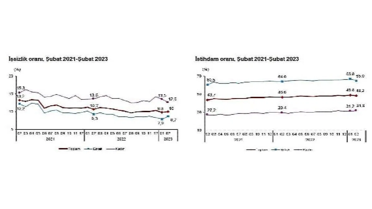 TÜİK: İşgücü İstatistikleri, Şubat 2023