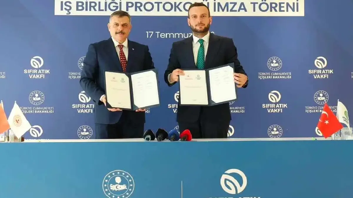 İçişleri Bakanlığı ile Sıfır Atık Vakfı arasında çevre için iş birliği protokolü