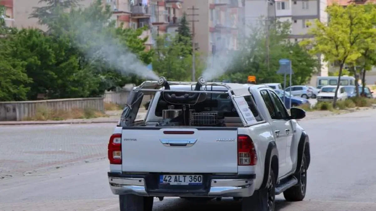 Konya Selçuklu'da ilaçlama çalışmaları sürüyor