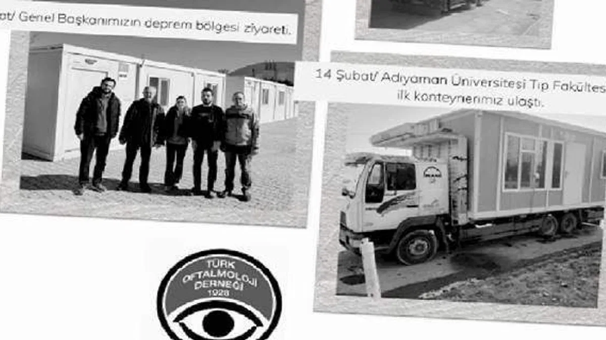 Türk Oftalmoloji Derneği depremzedelerin yanında