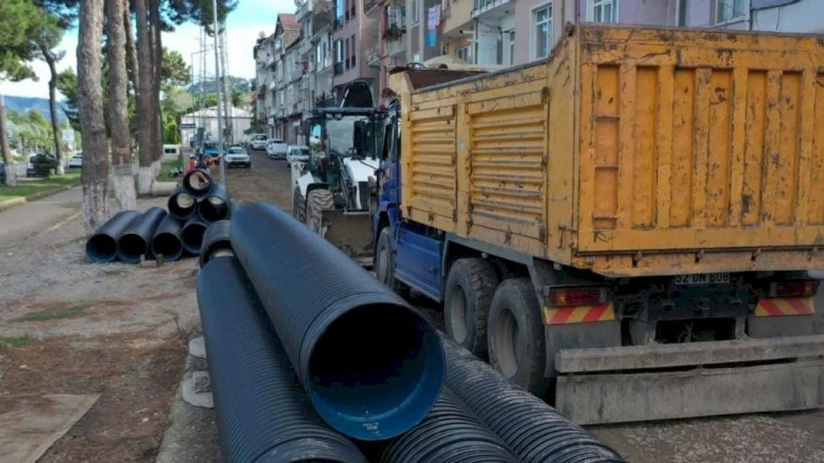 Ordu Perşembe'de 3.500 Metrelik Altyapı Çalışması