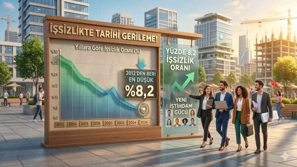 İşsizlik 2012’den bu yana en düşük seviyede: Yüzde 8,2