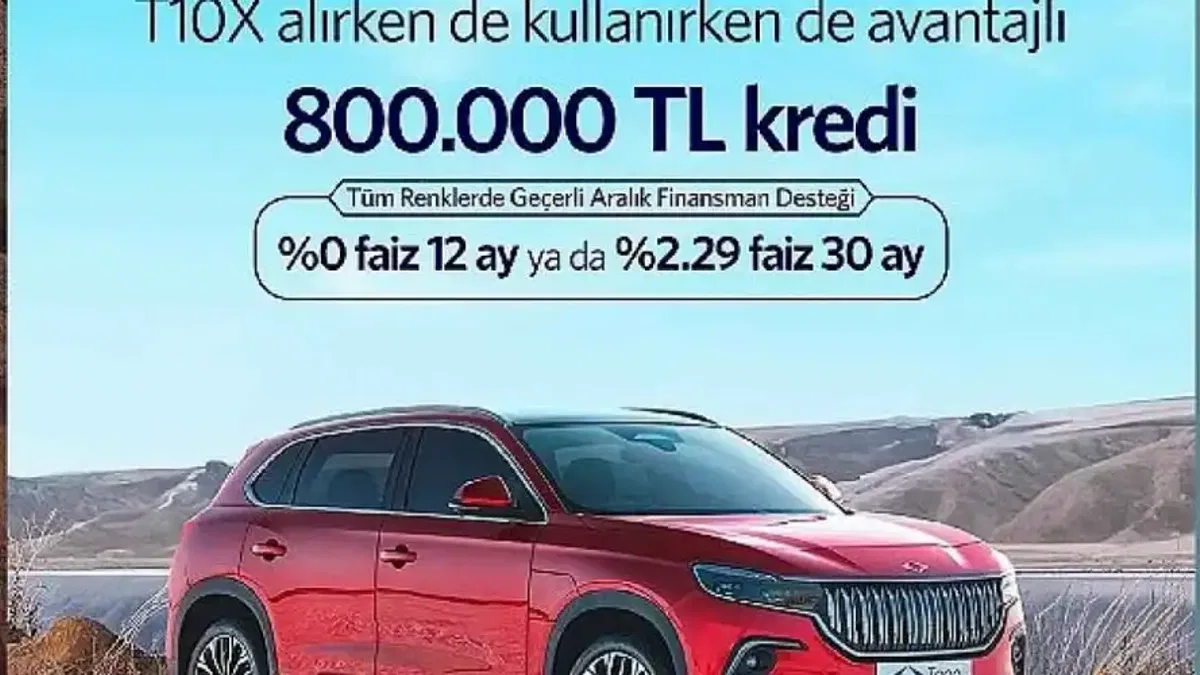 T10X'te yılın son kampanyası: 800 bin TL'ye sıfır faiz