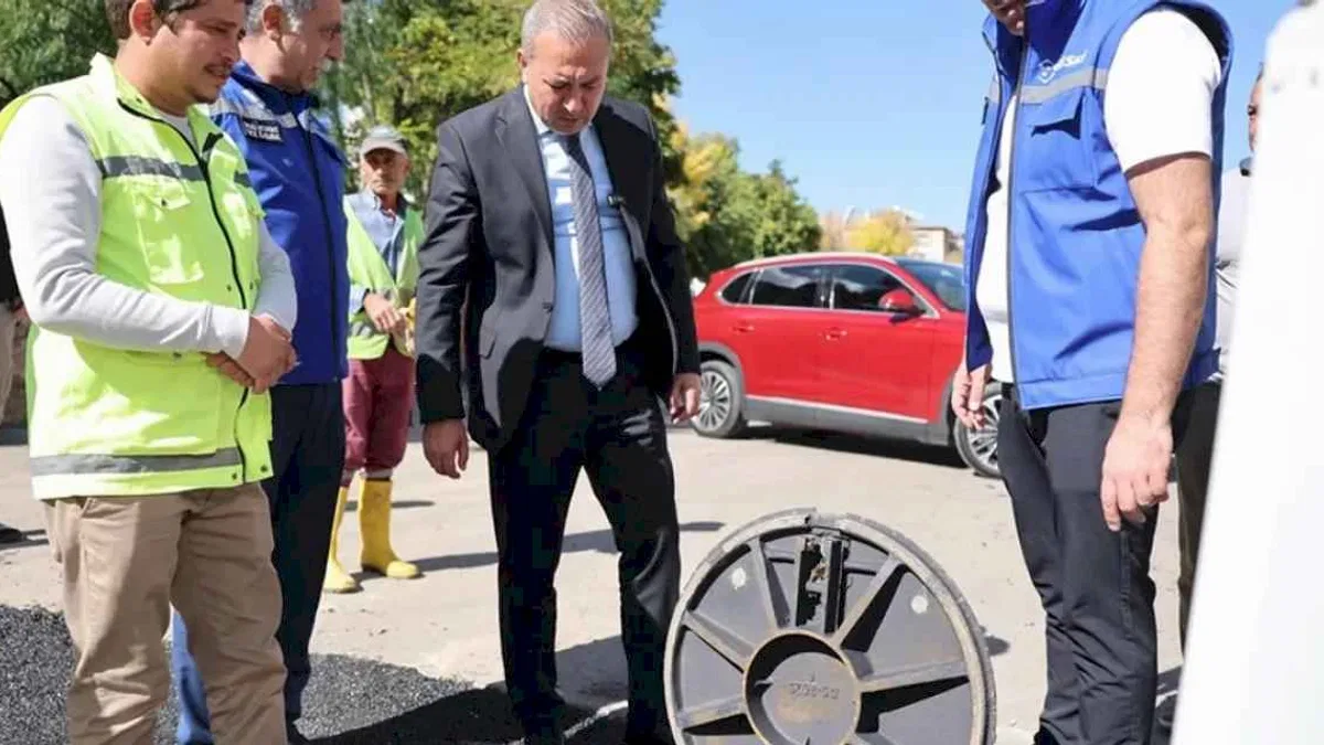 Yağmur suyu hattından doğalgaz borusu geçirilmiş