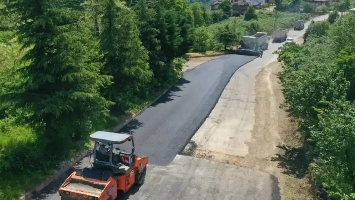 Ordu’da Çatalpınar Göller Mahallesi yolu asfaltlandı