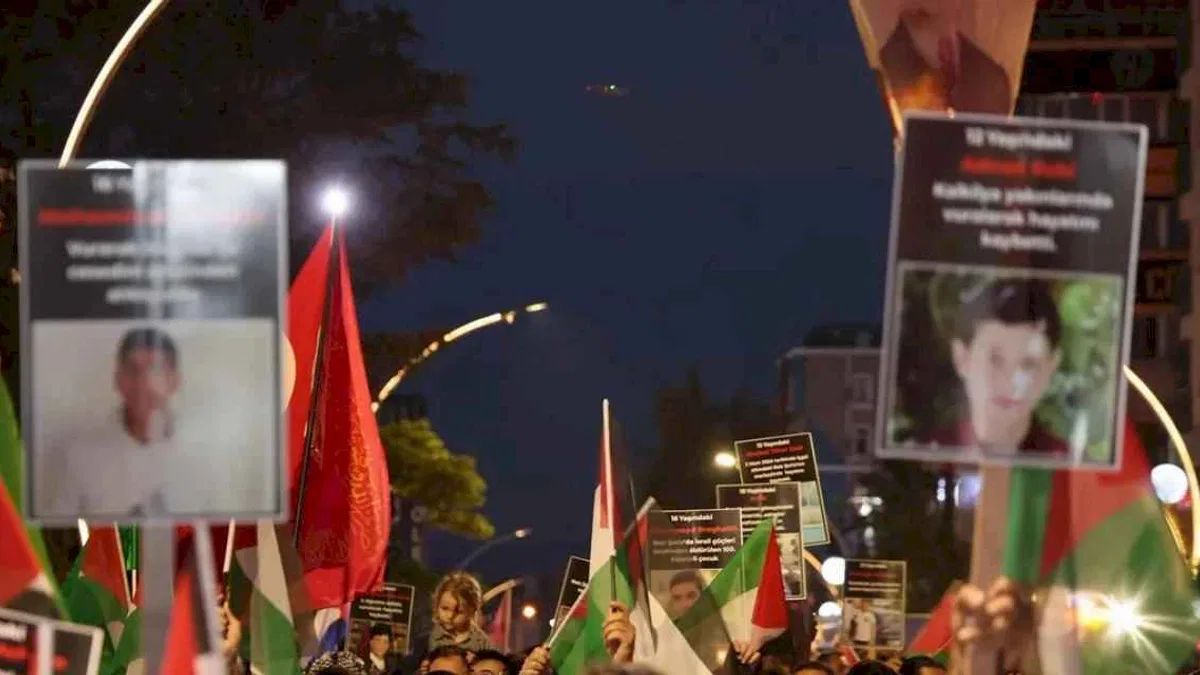 Gebzelilerden Gazze’ye destek yürüyüşü