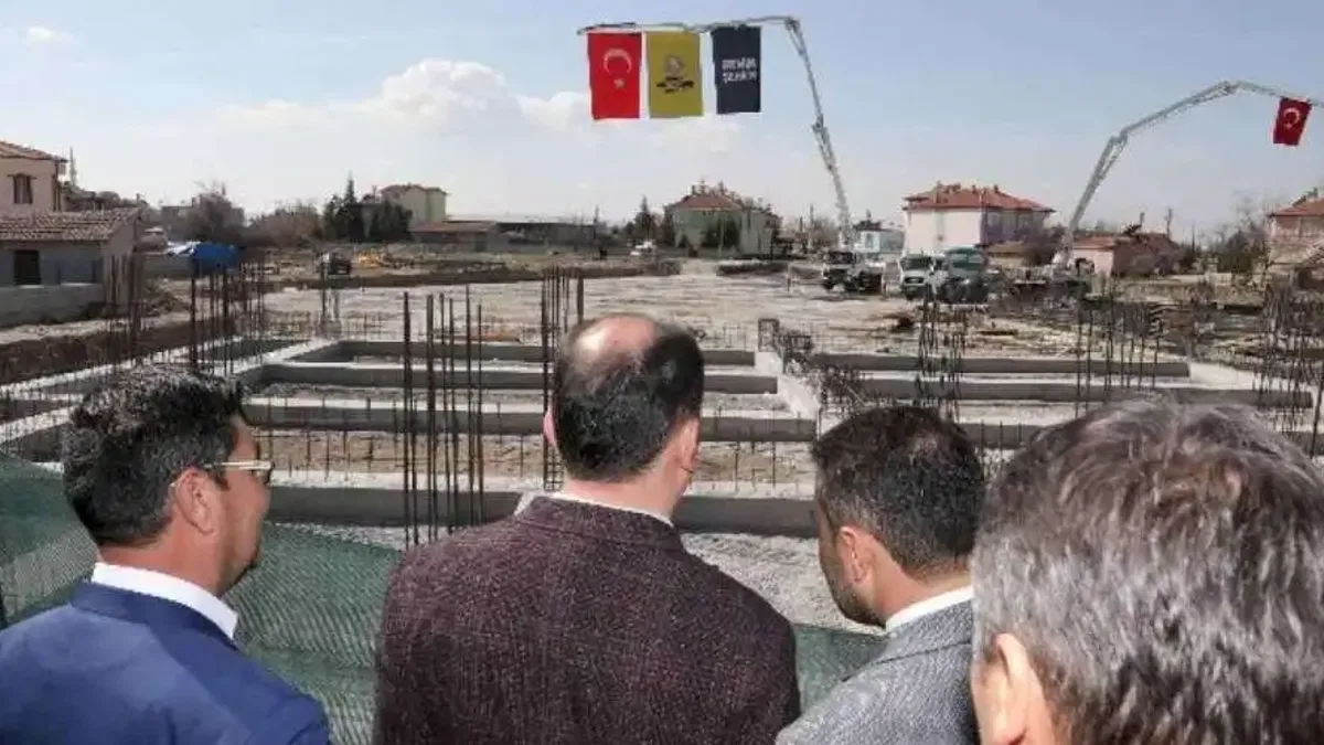 Konya'nın en büyük kapalı pazaryeri için ilk temel