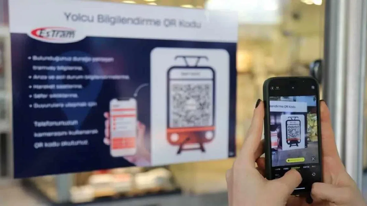 Eskişehir’de tramvay duraklarında QR kod dönemi başladı