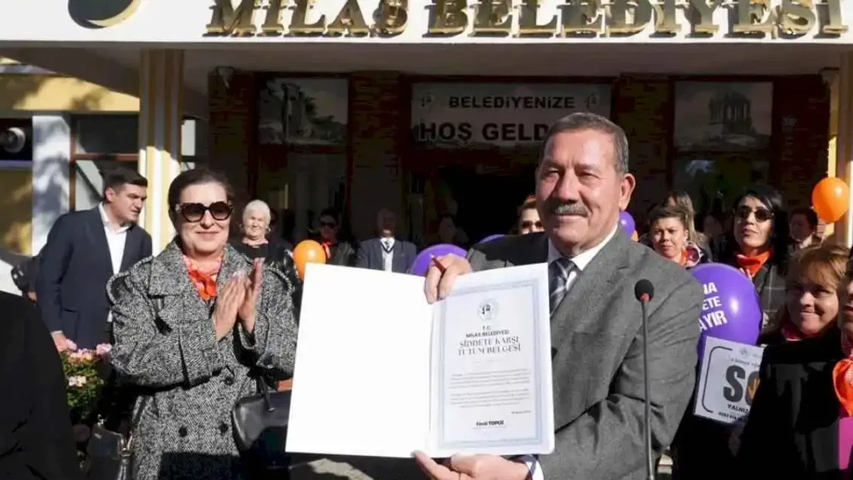 Muğla Milas'tan şiddete karşı 'tutum' belgesi