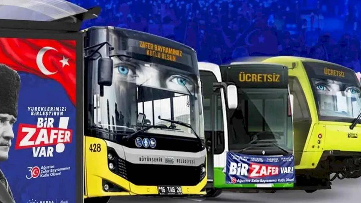 Bursa'da toplu ulaşıma 'Zafer' desteği