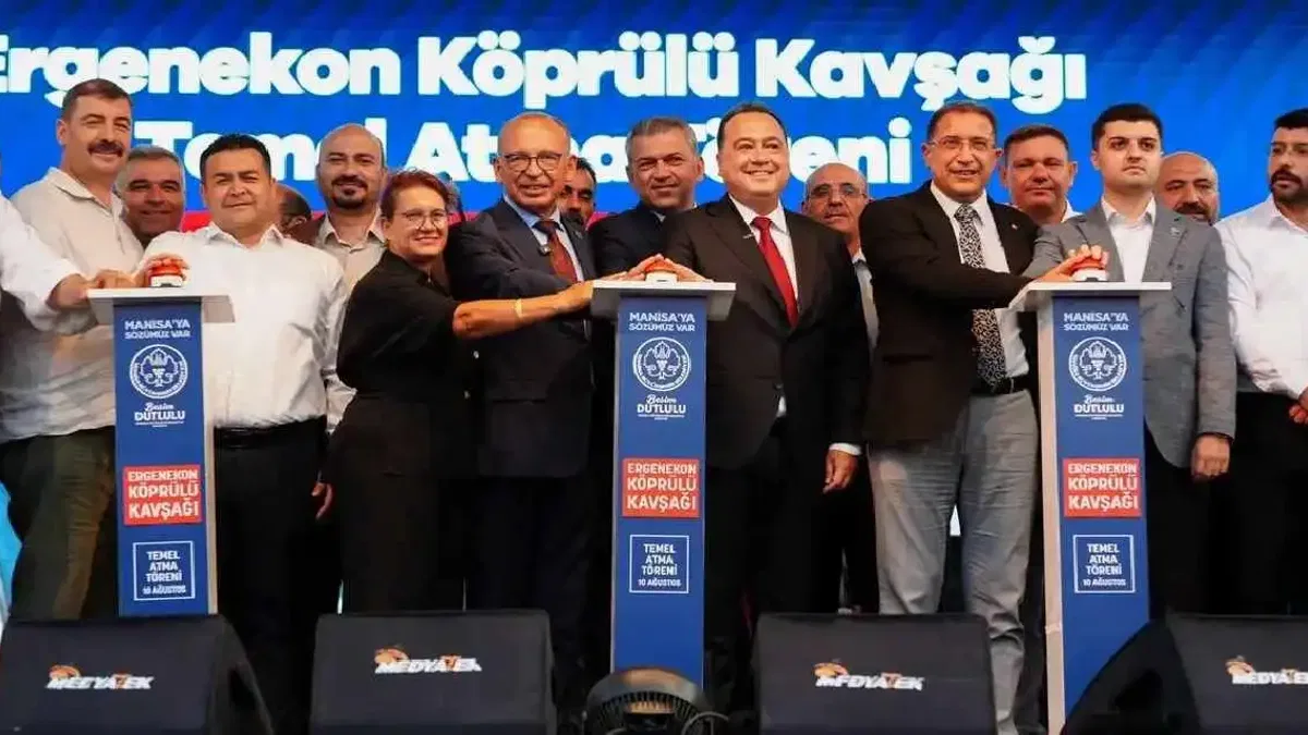 Manisa Turgutlu’da Ergenekon Köprülü Kavşağı’nın temeli atıldı