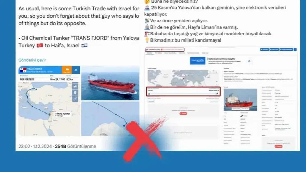 Türkiye’den İsrail’e 'kimyasal yüklü tanker gittiği' iddiaları asılsız